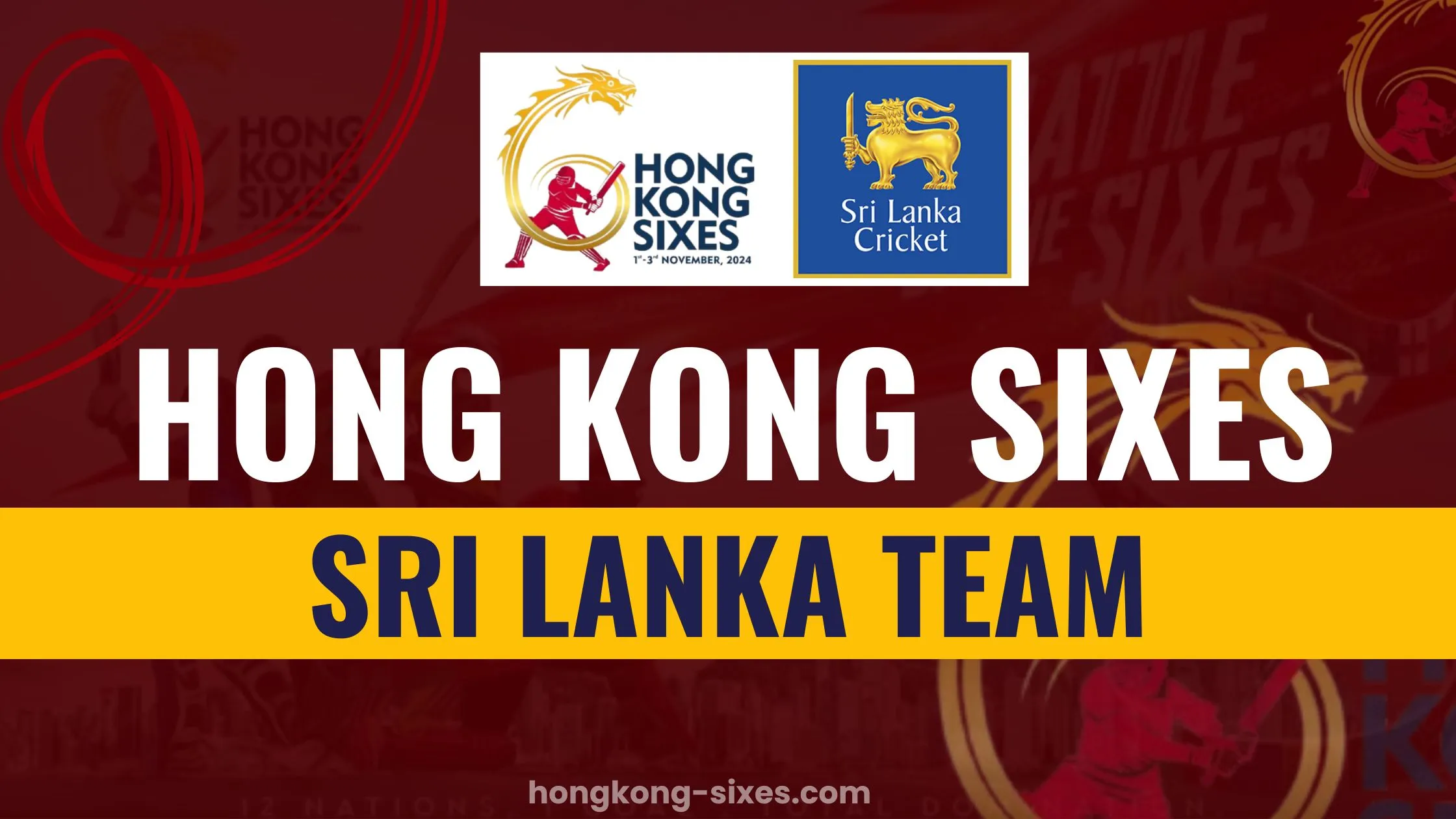 Sri Lanka Team in Hong Kong Sixes